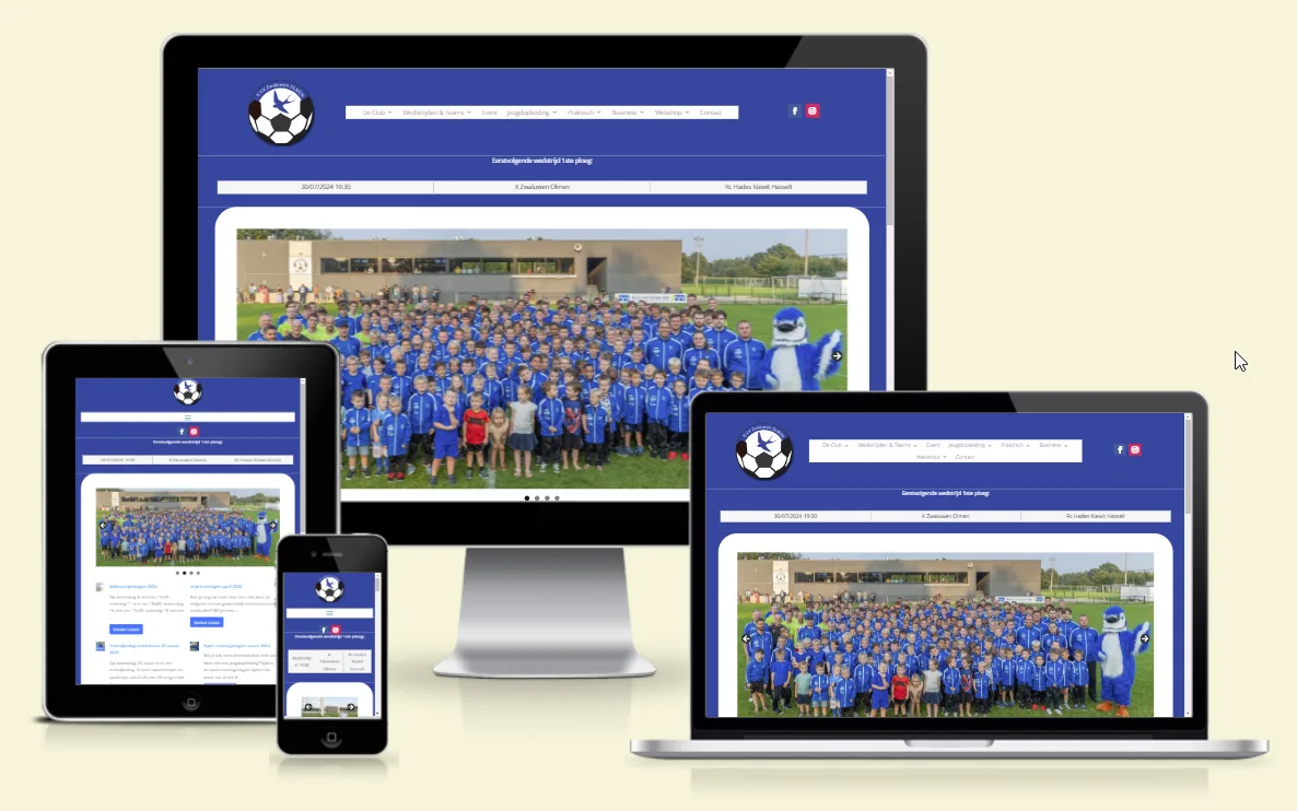 Website van KVV Zwaluwen